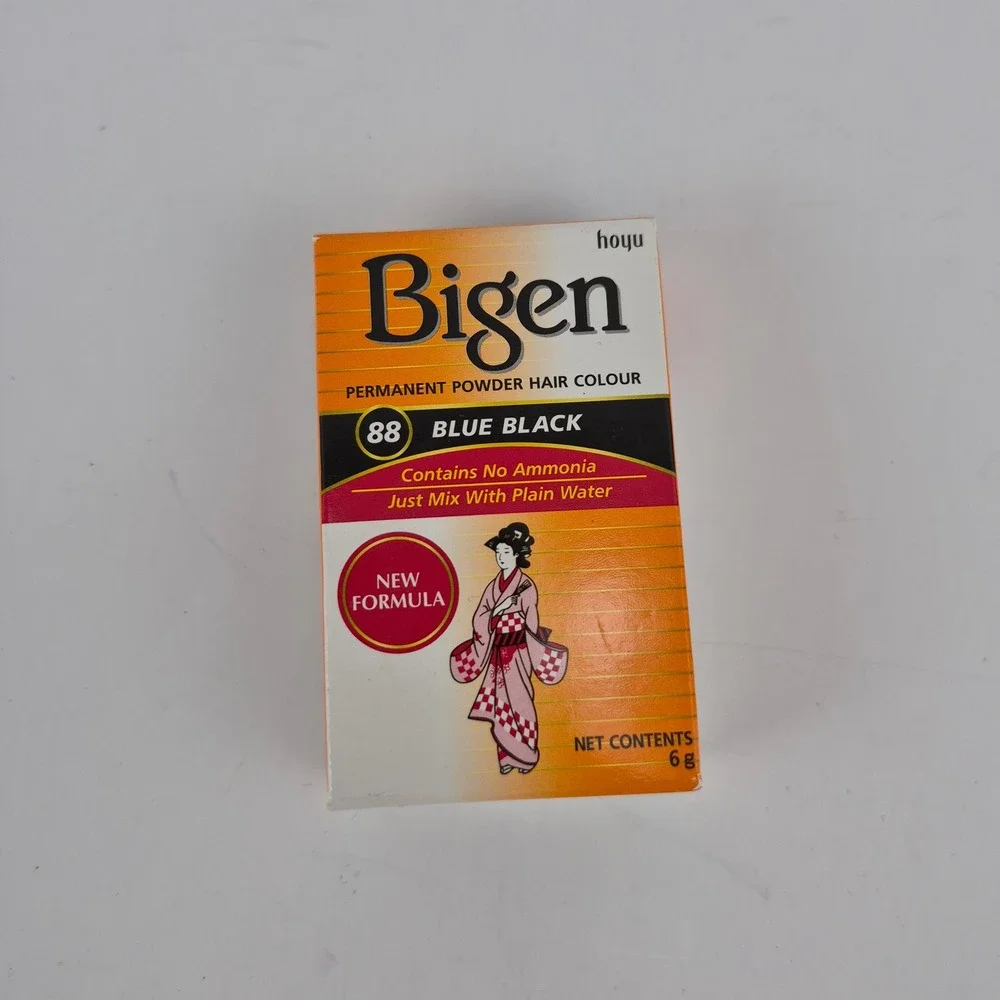 Bigen Permanent Powder Hair Colour 88 Blue Black Ammonia Free 6g Hoyu